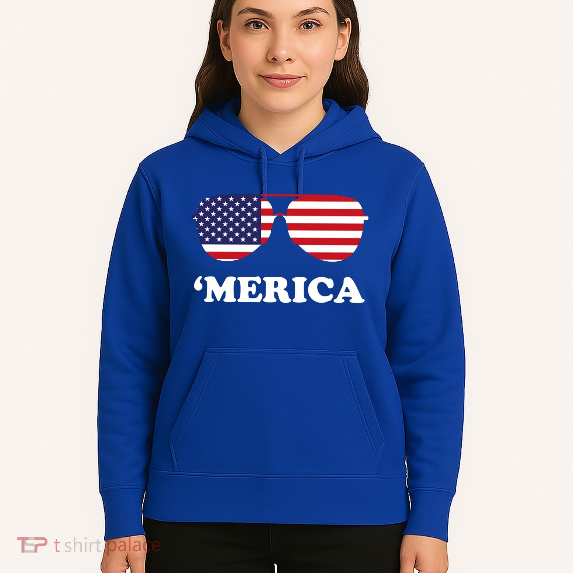 Merica Sun Glasses Shades USA Flag Hoodie