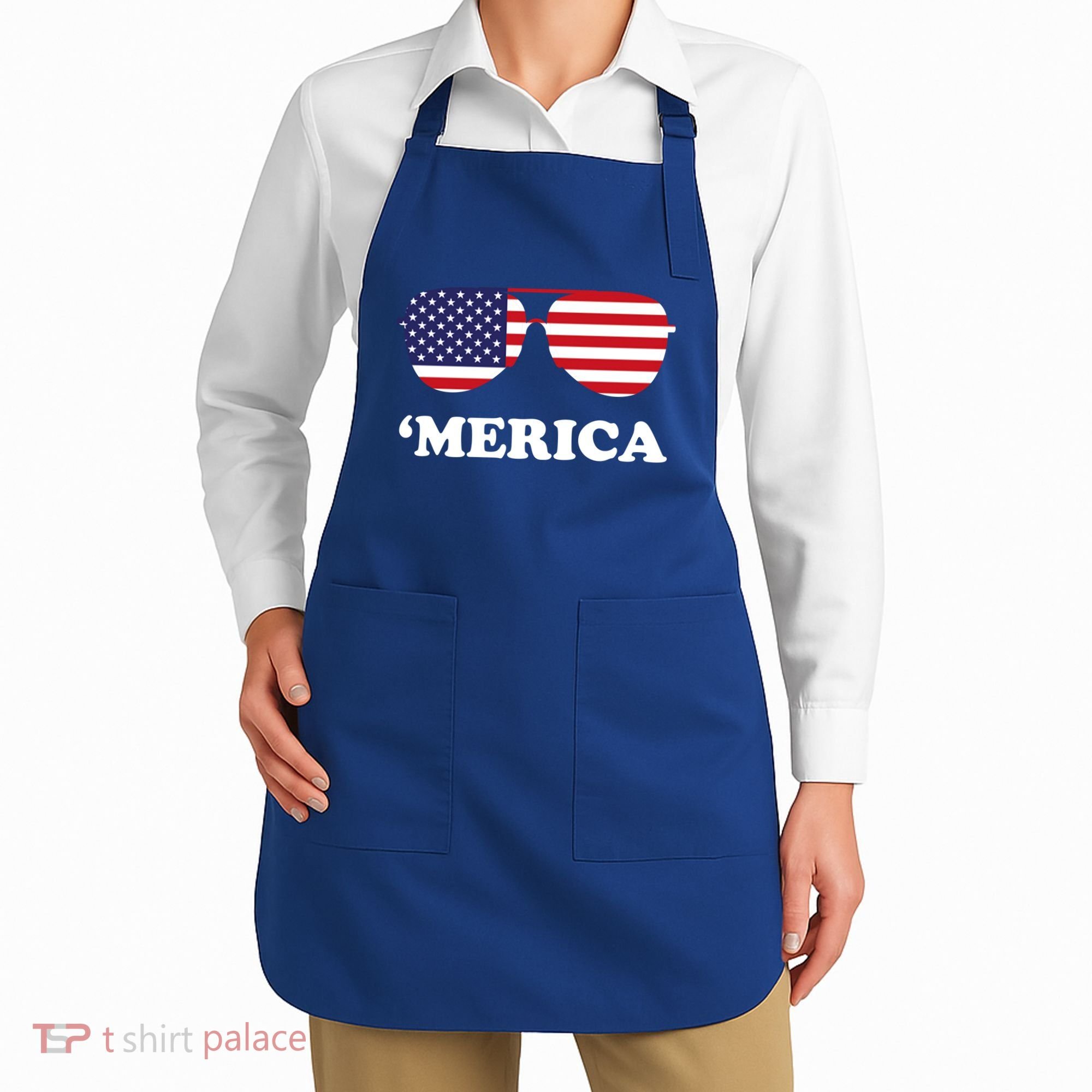 Merica Sun Glasses Shades USA Flag Apron