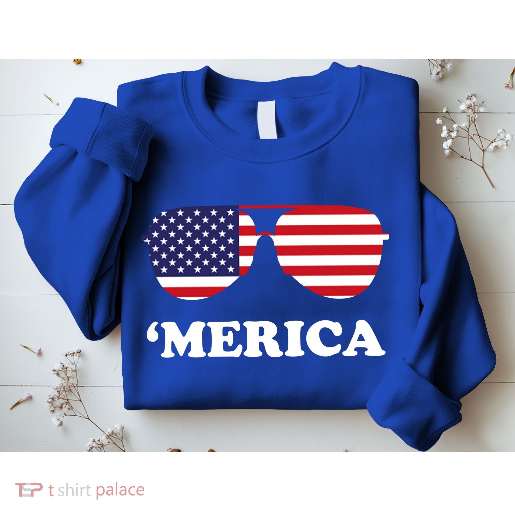 Merica Sun Glasses Shades USA Flag Sweatshirt
