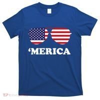 Merica Sun Glasses Shades USA Flag T-Shirt thumb 0