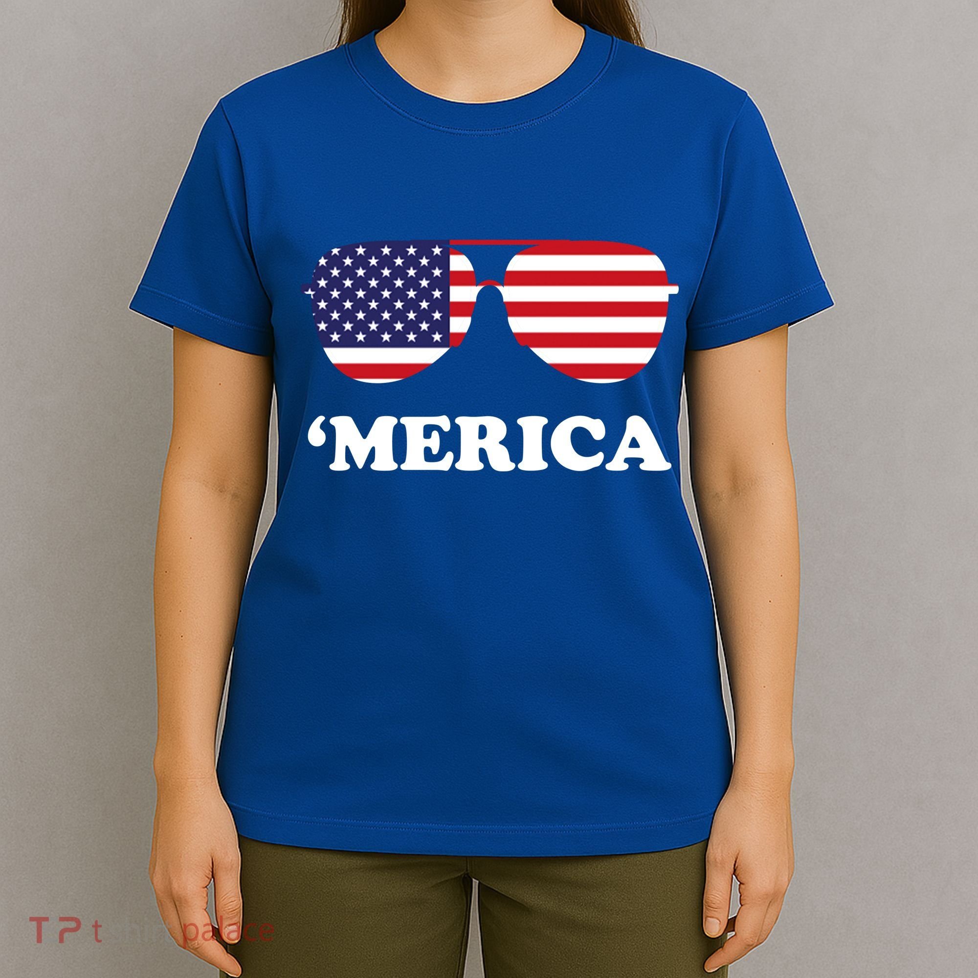 Merica Sun Glasses Shades USA Flag T-Shirt