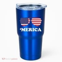 Merica Sun Glasses Shades USA Flag Tumbler thumb 0