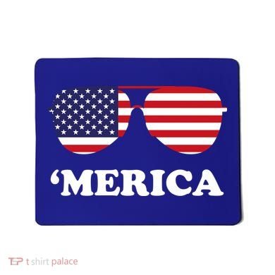 Merica Sun Glasses Shades USA Flag Mousepad