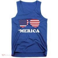 Merica Sun Glasses Shades USA Flag Tank Top thumb 0