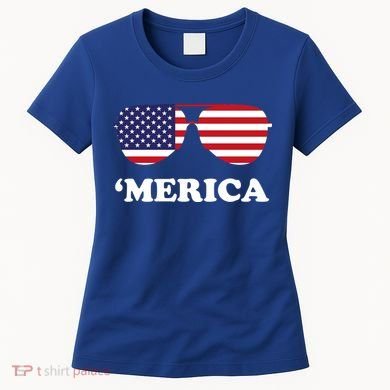 Merica Sun Glasses Shades USA Flag Women's T-Shirt