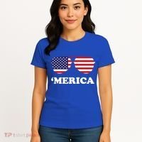 Merica Sun Glasses Shades USA Flag Women's T-Shirt thumb 4