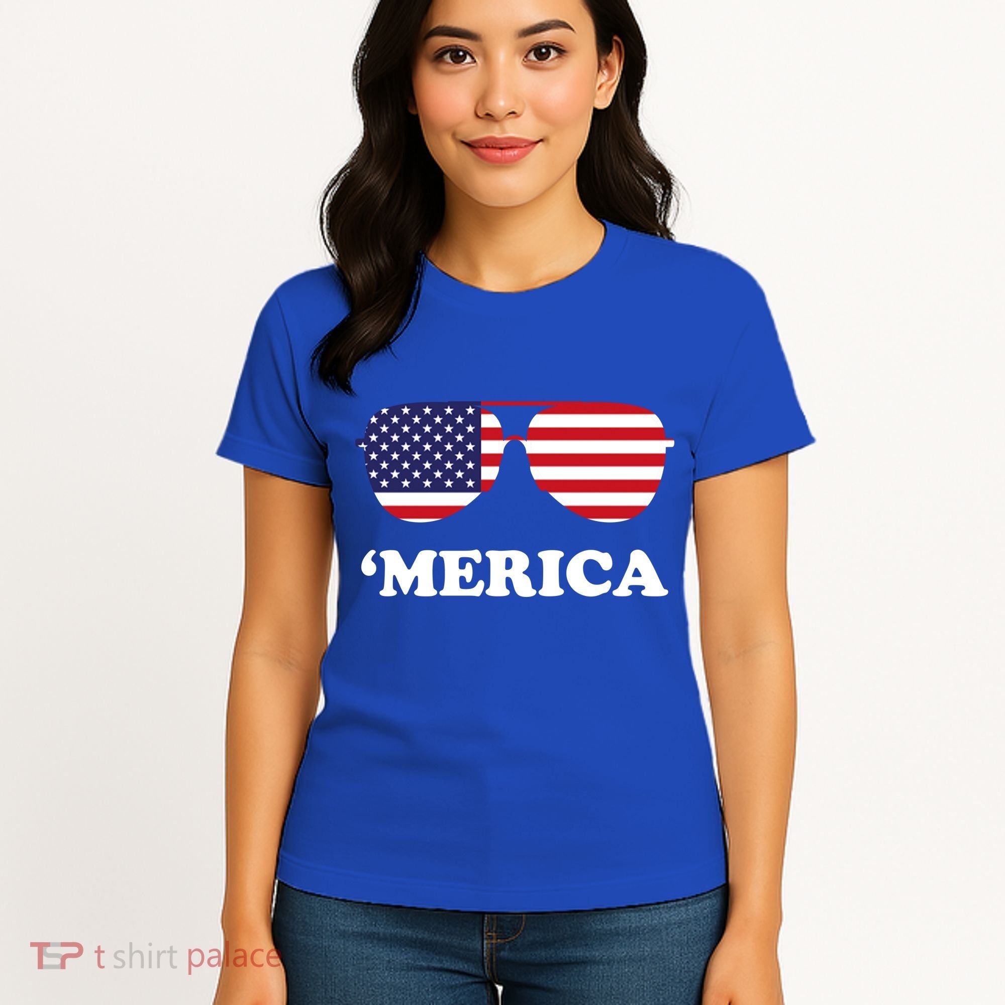 Merica Sun Glasses Shades USA Flag Women's T-Shirt