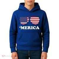 Merica Sun Glasses Shades USA Flag Kids Hoodie thumb 4