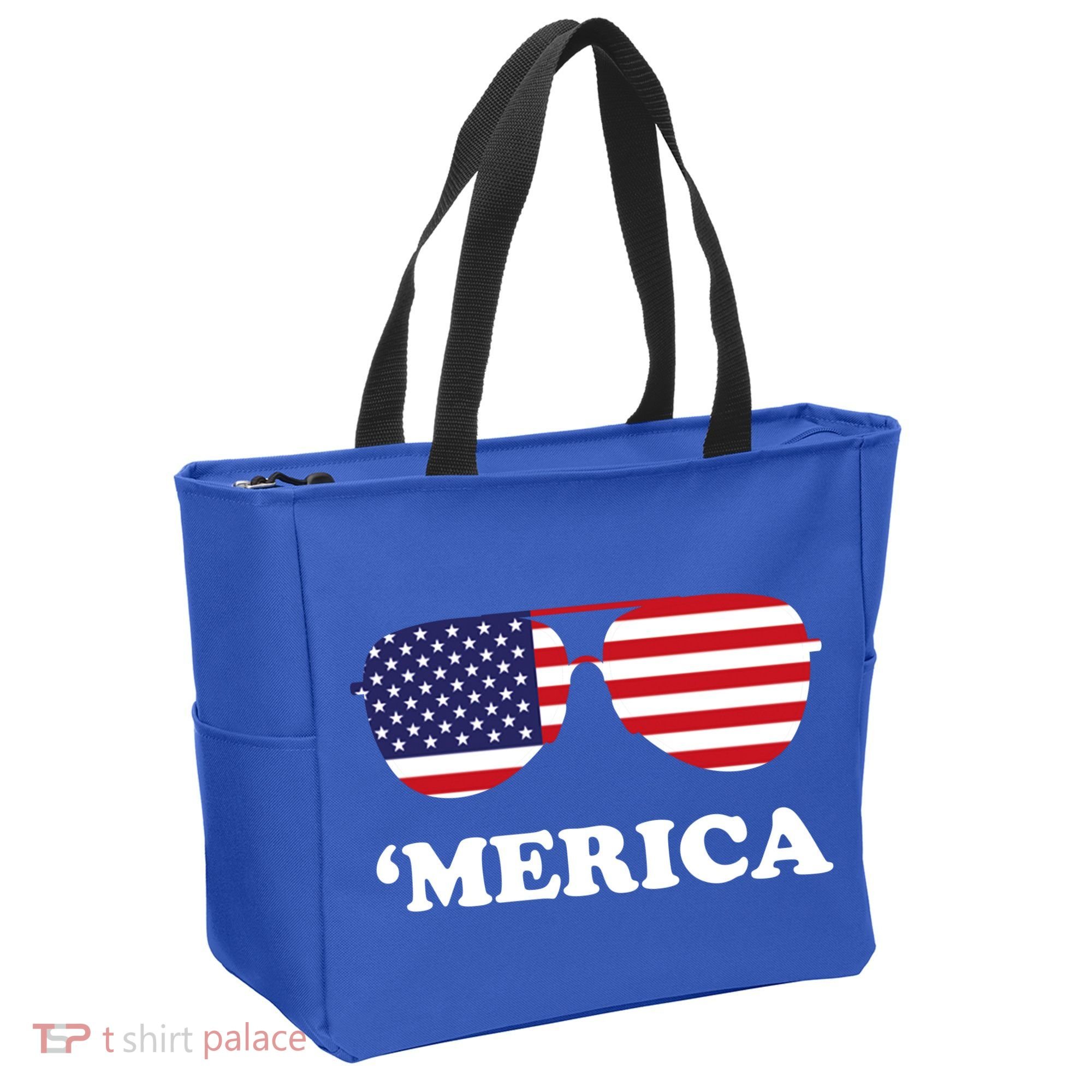 Merica Sun Glasses Shades USA Flag Tote Bag