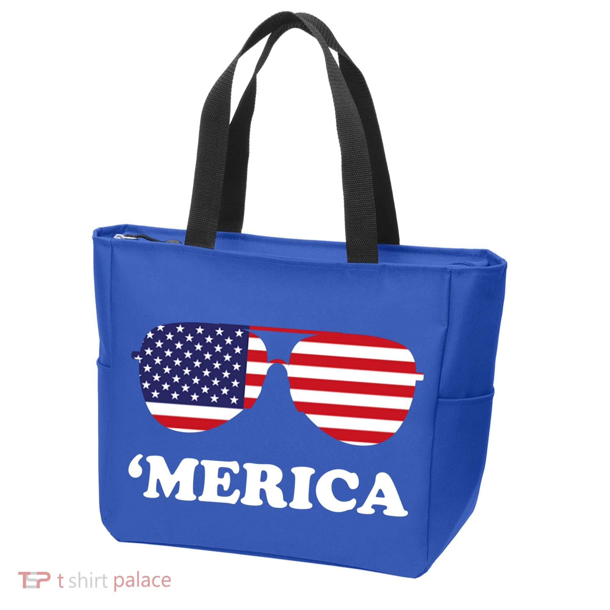 Merica Sun Glasses Shades USA Flag Tote Bag