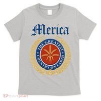 Merica The Greatest Country On Earth Beer Label  T-Shirt thumb 0