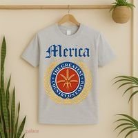 Merica The Greatest Country On Earth Beer Label  T-Shirt thumb 2