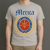 Merica The Greatest Country On Earth Beer Label  T-Shirt thumb 3
