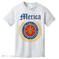 Merica The Greatest Country On Earth Beer Label  Kids T-Shirt thumb 0