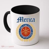 Merica The Greatest Country On Earth Beer Label  Coffee Mug thumb 0
