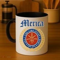 Merica The Greatest Country On Earth Beer Label  Coffee Mug thumb 4