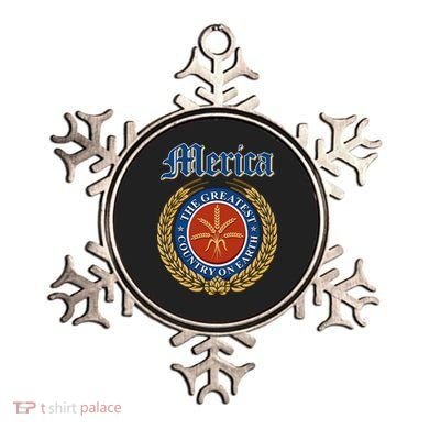 Merica The Greatest Country On Earth Beer Label  Ornament