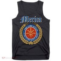 Merica The Greatest Country On Earth Beer Label  Tank Top thumb 0