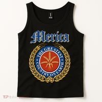 Merica The Greatest Country On Earth Beer Label  Tank Top thumb 2