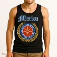 Merica The Greatest Country On Earth Beer Label  Tank Top thumb 3