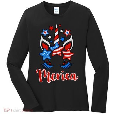 'Merica Unicorn Women's Long Sleeve Shirt