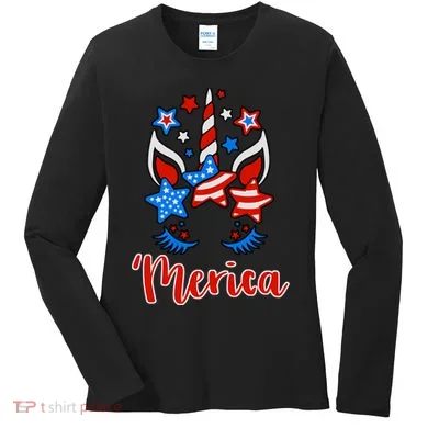 'Merica Unicorn Women's Long Sleeve Shirt