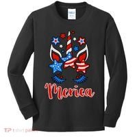'Merica Unicorn Kids Long Sleeve Shirt thumb 0