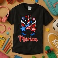 'Merica Unicorn Kids T-Shirt thumb 3