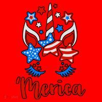 'Merica Unicorn Santa Hat thumb 1