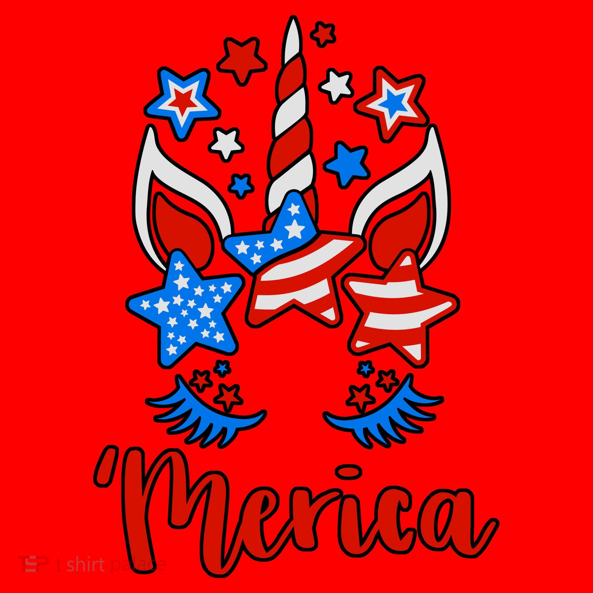 'Merica Unicorn Santa Hat