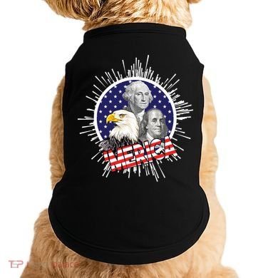 Merica US Presidents Bald Eagle USA Flag Doggie Tank