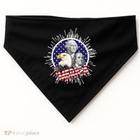 Merica US Presidents Bald Eagle USA Flag USA-Made Doggie Bandana thumb 0