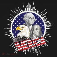 Merica US Presidents Bald Eagle USA Flag Bucket Hat thumb 4