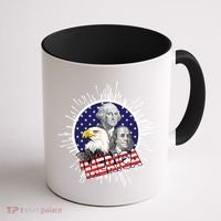 Merica US Presidents Bald Eagle USA Flag Coffee Mug thumb 1