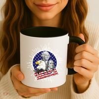 Merica US Presidents Bald Eagle USA Flag Coffee Mug thumb 3