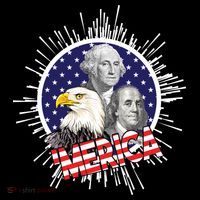 Merica US Presidents Bald Eagle USA Flag Ornament thumb 1