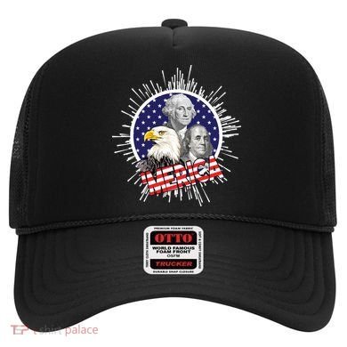 Merica US Presidents Bald Eagle USA Flag Hat