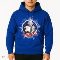 Merica US Presidents Bald Eagle USA Flag Hoodie thumb 2