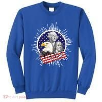 Merica US Presidents Bald Eagle USA Flag Sweatshirt thumb 0