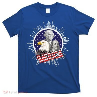 Merica US Presidents Bald Eagle USA Flag T-Shirt