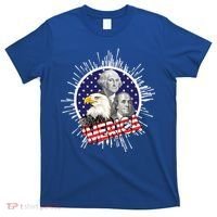 Merica US Presidents Bald Eagle USA Flag T-Shirt thumb 0