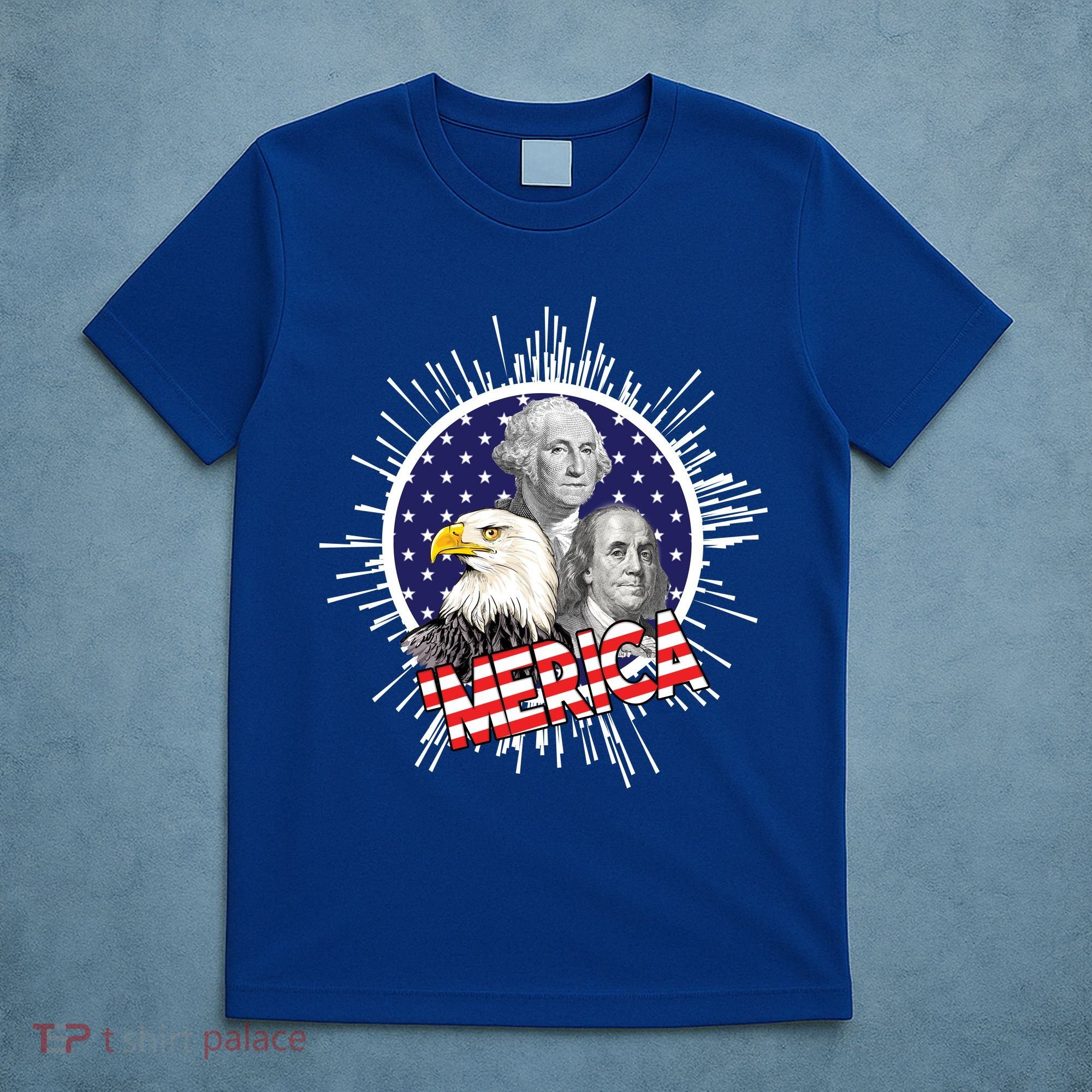 Merica US Presidents Bald Eagle USA Flag T-Shirt