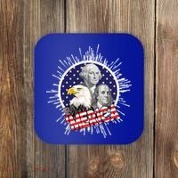 Merica US Presidents Bald Eagle USA Flag Coaster thumb 0