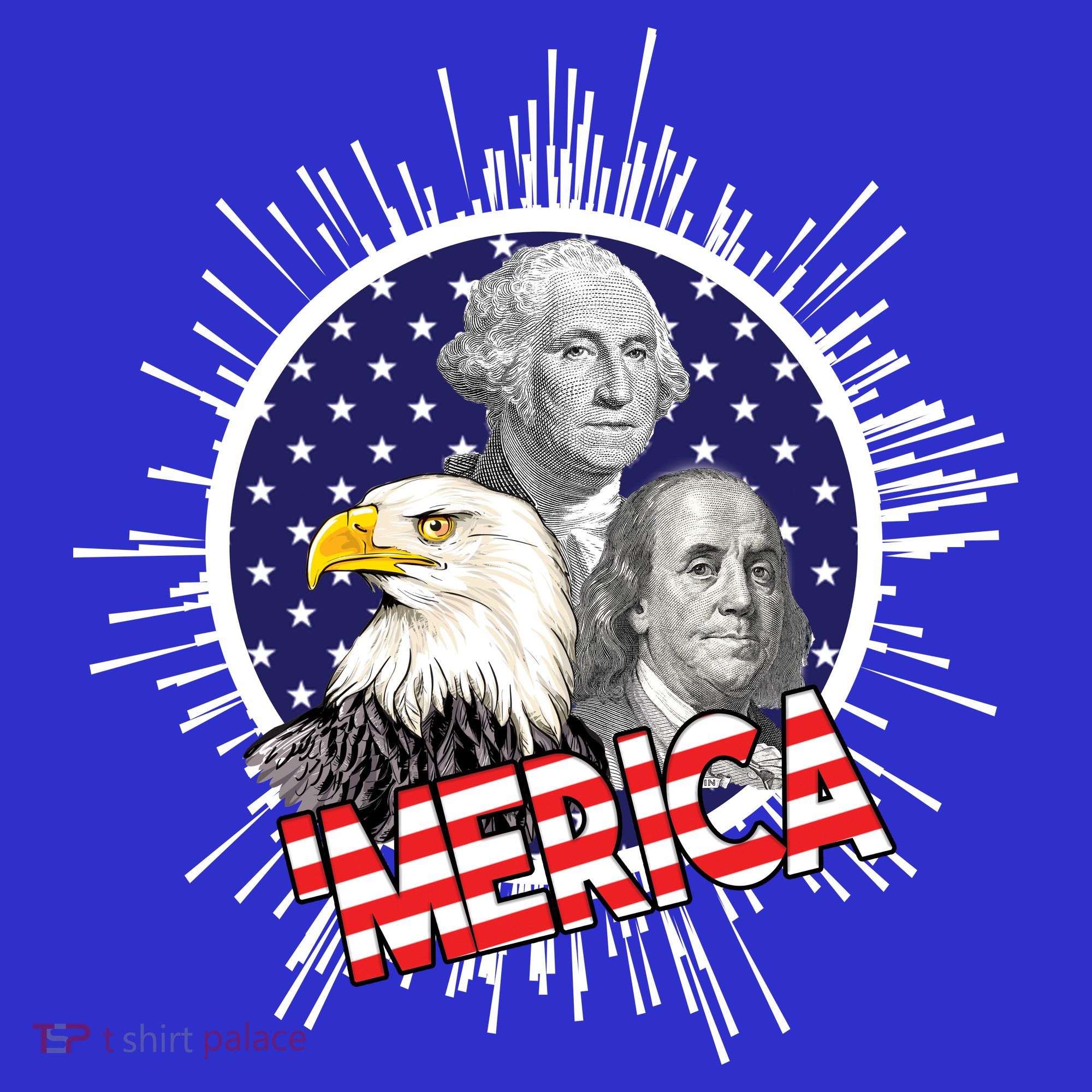 Merica US Presidents Bald Eagle USA Flag Coaster