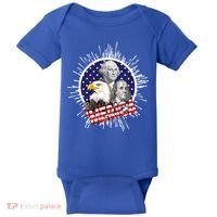 Merica US Presidents Bald Eagle USA Flag Baby Bodysuit thumb 0