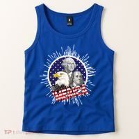 Merica US Presidents Bald Eagle USA Flag Tank Top thumb 2