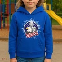 Merica US Presidents Bald Eagle USA Flag Kids Hoodie thumb 3