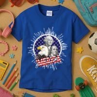 Merica US Presidents Bald Eagle USA Flag Kids T-Shirt thumb 3