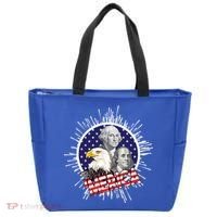 Merica US Presidents Bald Eagle USA Flag Tote Bag thumb 0