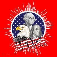 Merica US Presidents Bald Eagle USA Flag Santa Hat thumb 1